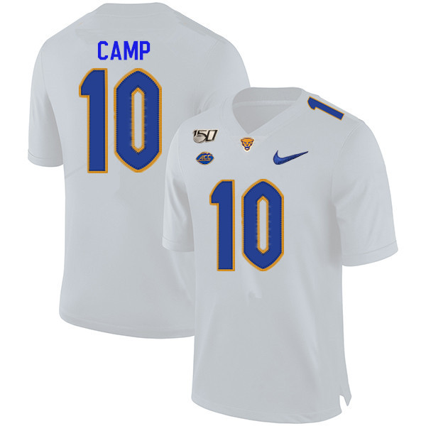 2019 Men #10 Keyshon Camp Pitt Panthers College Football Jerseys Sale-White